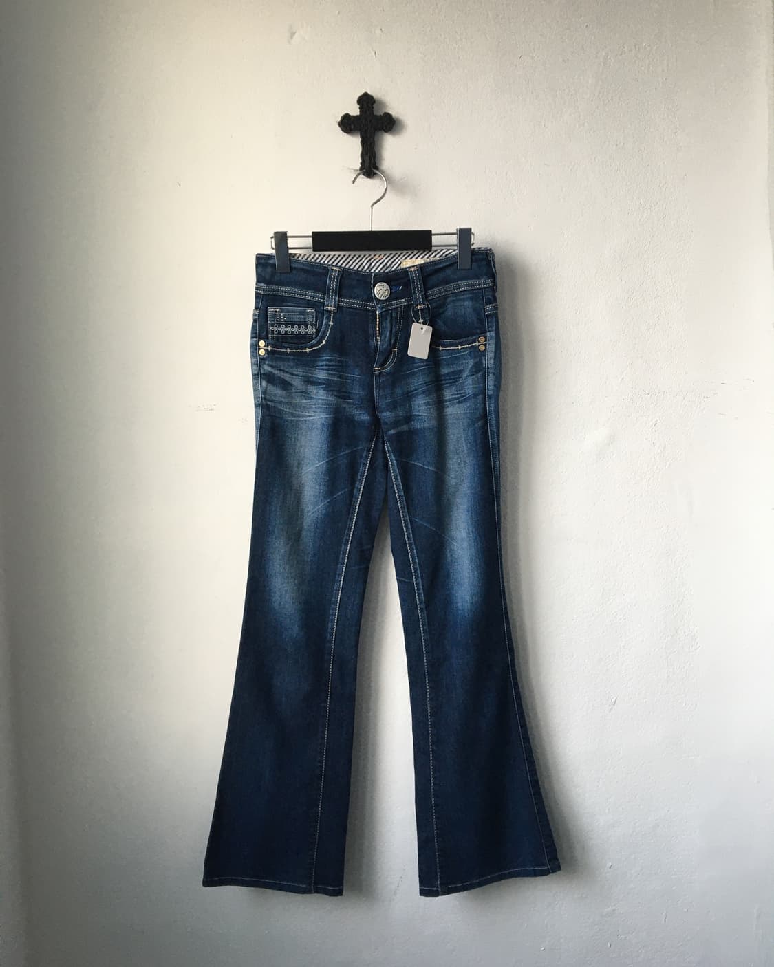 Back pocket point denim pants 상품이미지5