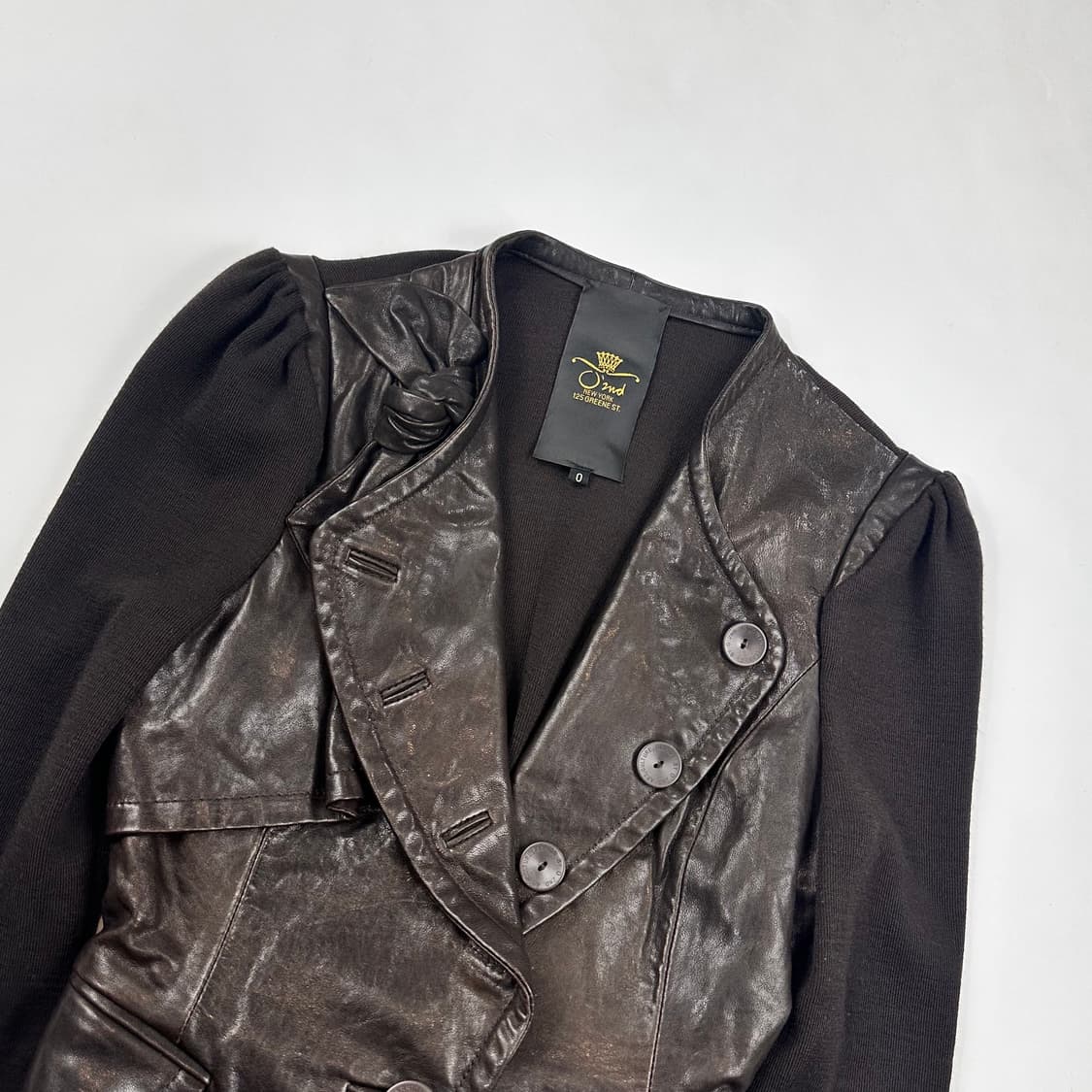 오즈세컨 양가죽 니트 자켓 상품이미지2