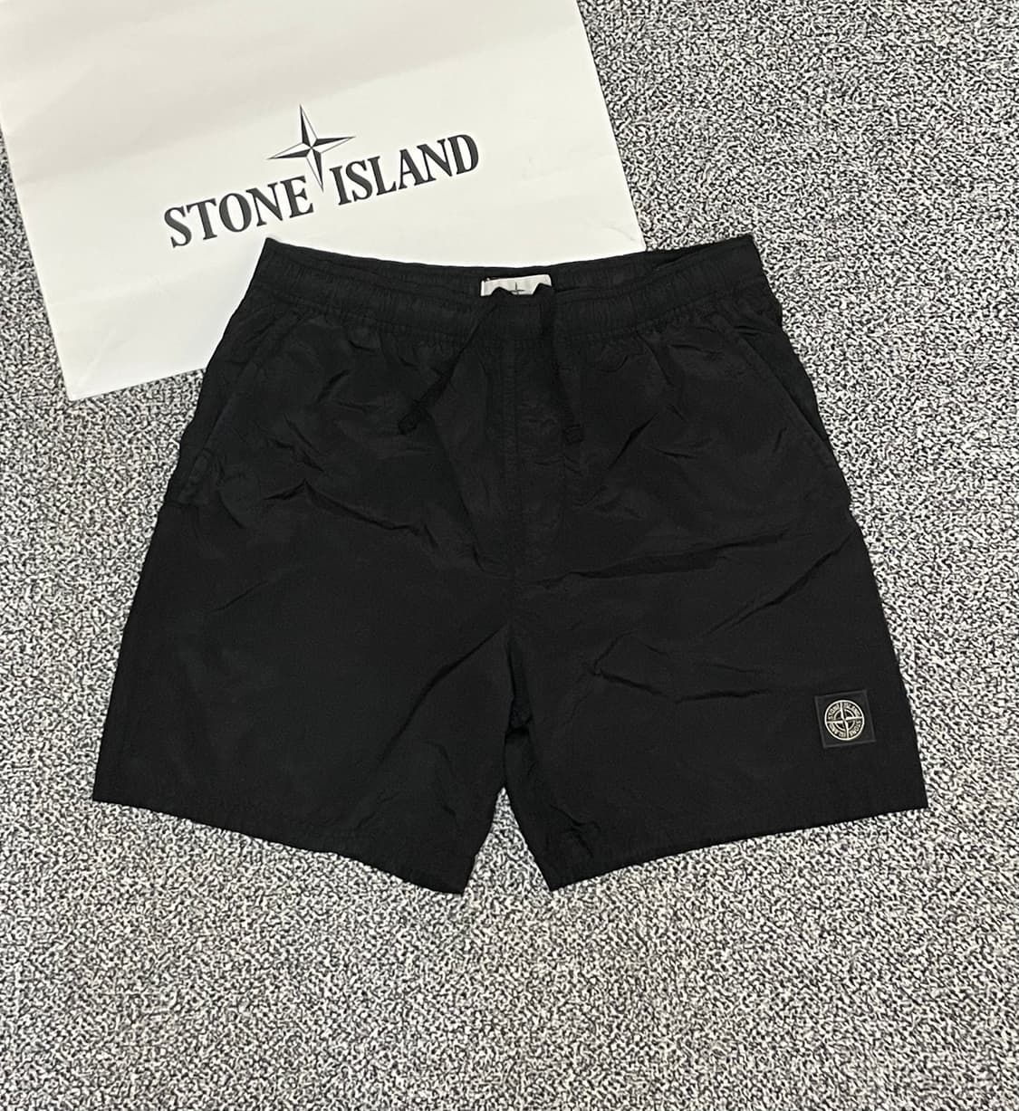 스톤아일랜드 나일론메탈 반바지 블랙 스윔팬츠 [S] 상품이미지1