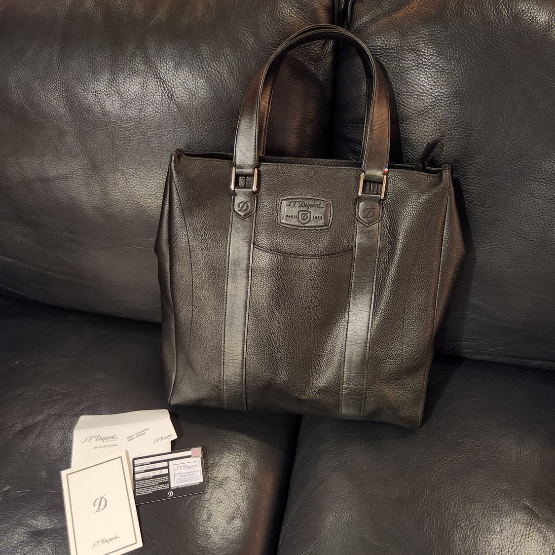 S.T.Dupont 듀퐁 라인D 소프트그레인 토트백 블랙 상품이미지1