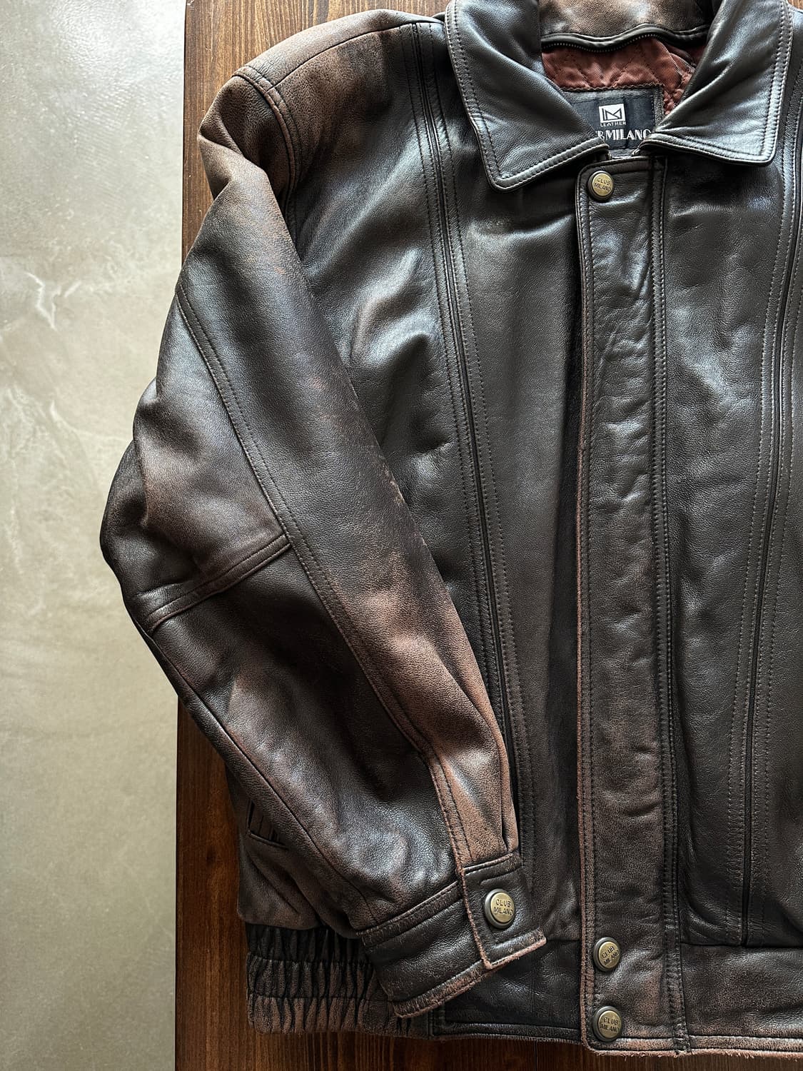 밀라노 클래식 레더 블루종 자켓  상품이미지2