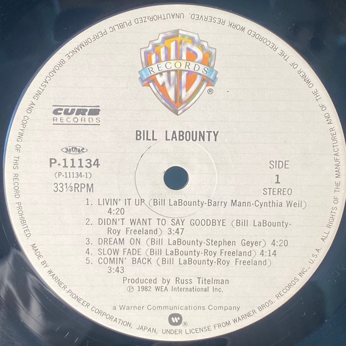 (중고LP-팝록) Bill LaBounty -Bill LaBounty 상품이미지4