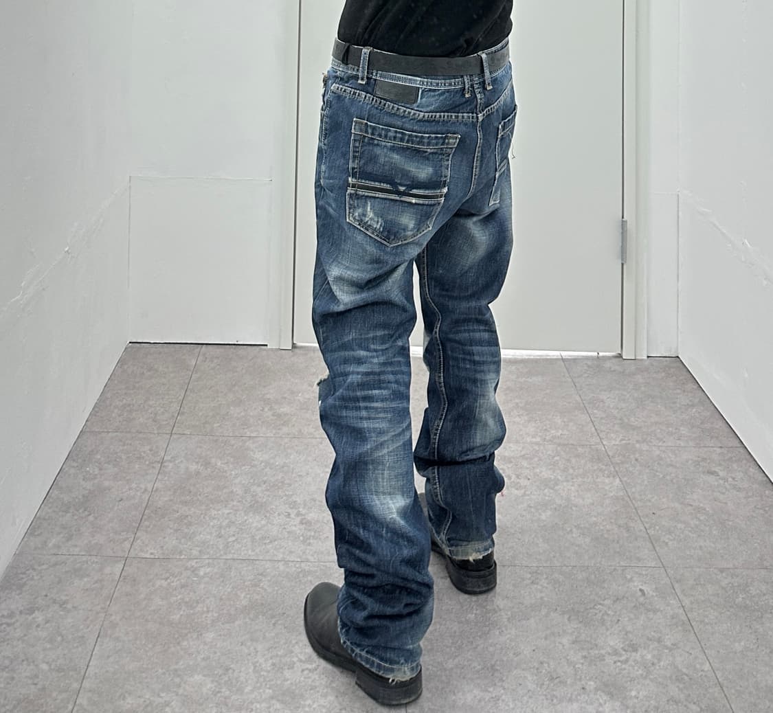 Diesel Leather Tab & Paint Detail Distre 상품이미지4