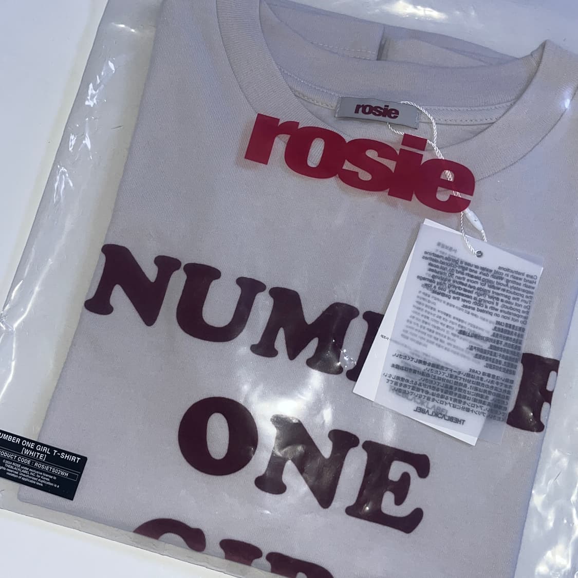 (새상품) 블랙핑크 로제 넘버원걸 팝업 티셔츠 ROSE MD 엠디 상품이미지3