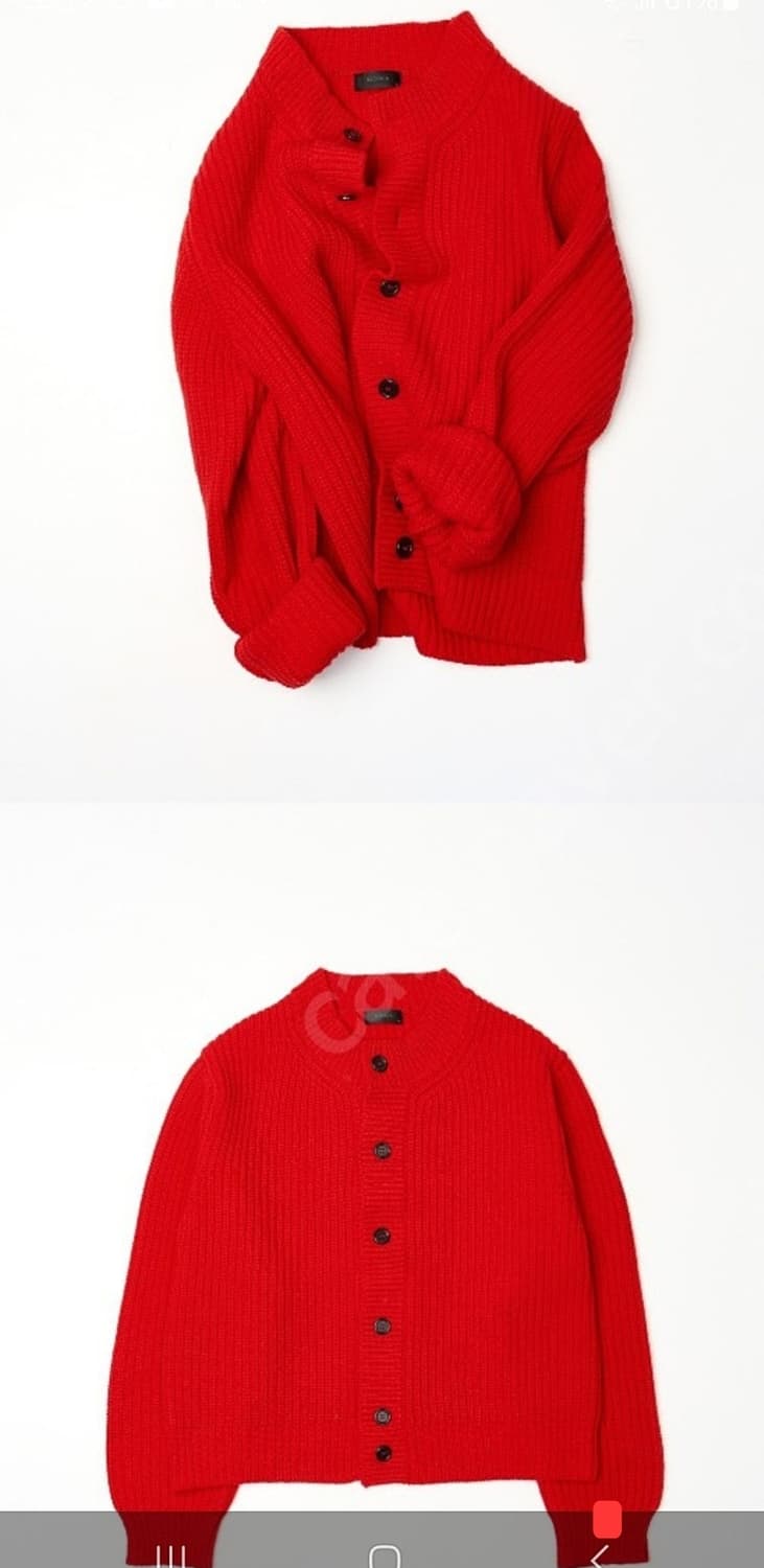 모마디자인 렉토맛 크롭 라운드 벌키 가디건 48 상품이미지1