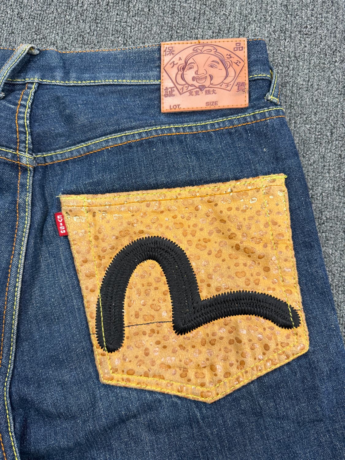 34)Evisu 빈티지 레오파드 백포캣 데님팬츠 상품이미지2