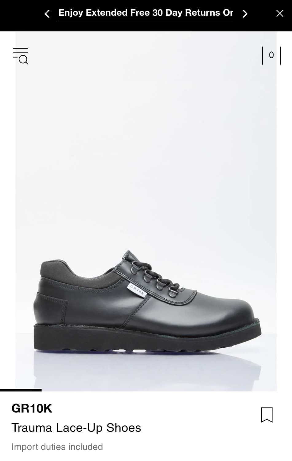 [구매]gr10k trauma shoes 지알텐케이 트라우마 슈즈 상품이미지1