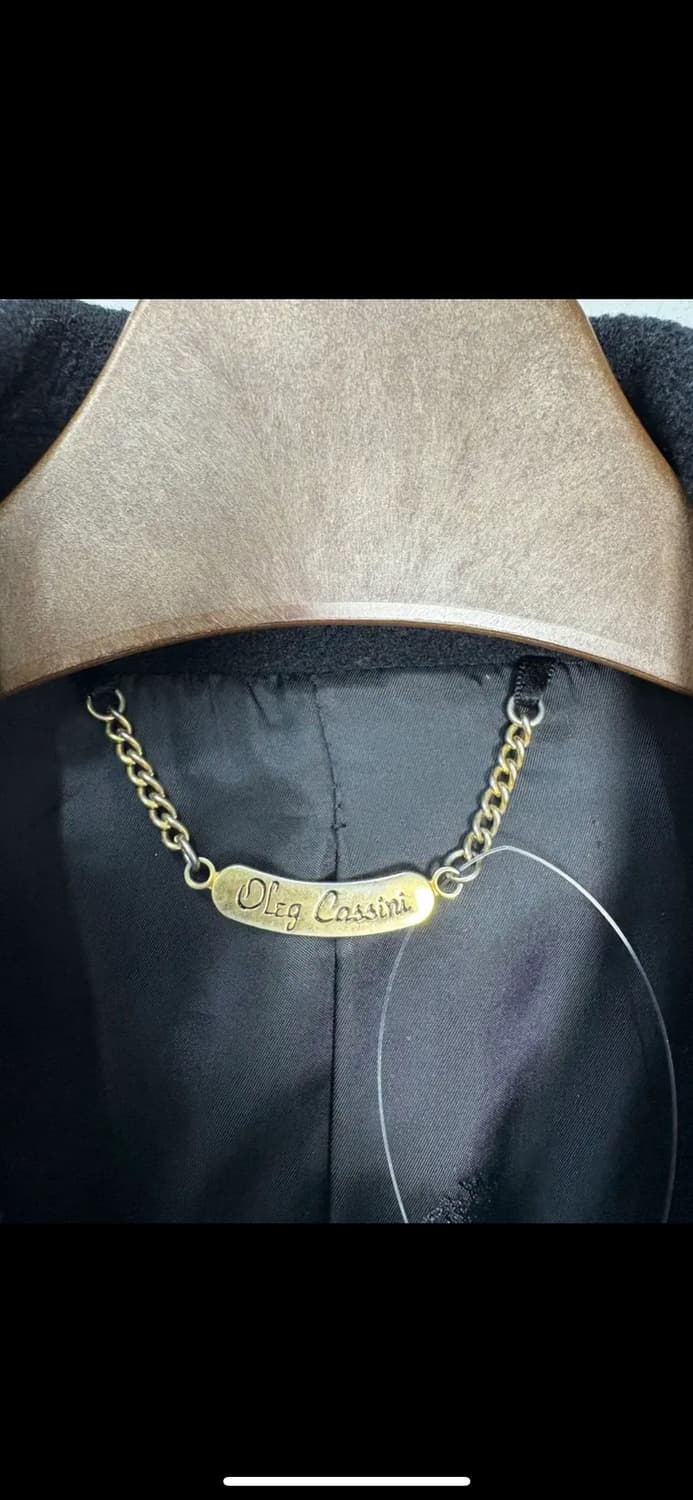 Oleg Cassini 래글런 블랙 코트 H1915 상품이미지6