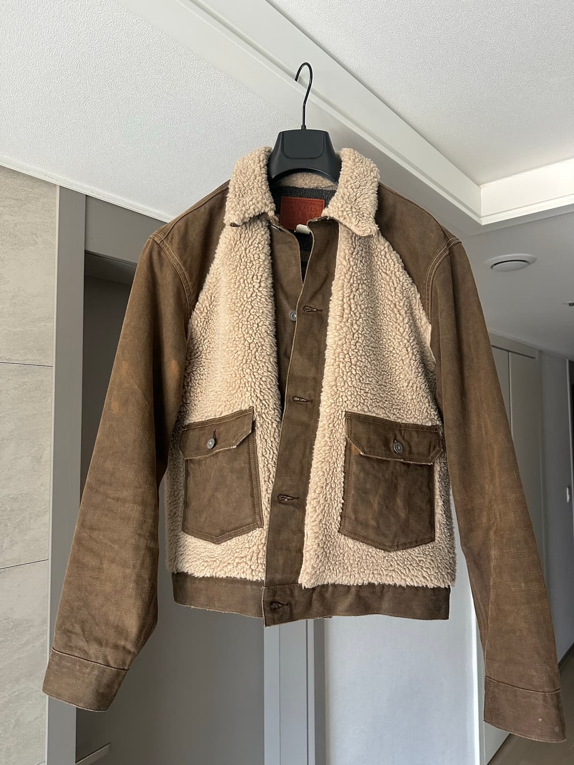 더블알엘 RRL 그리즐리자켓 브라운 L 상품이미지2