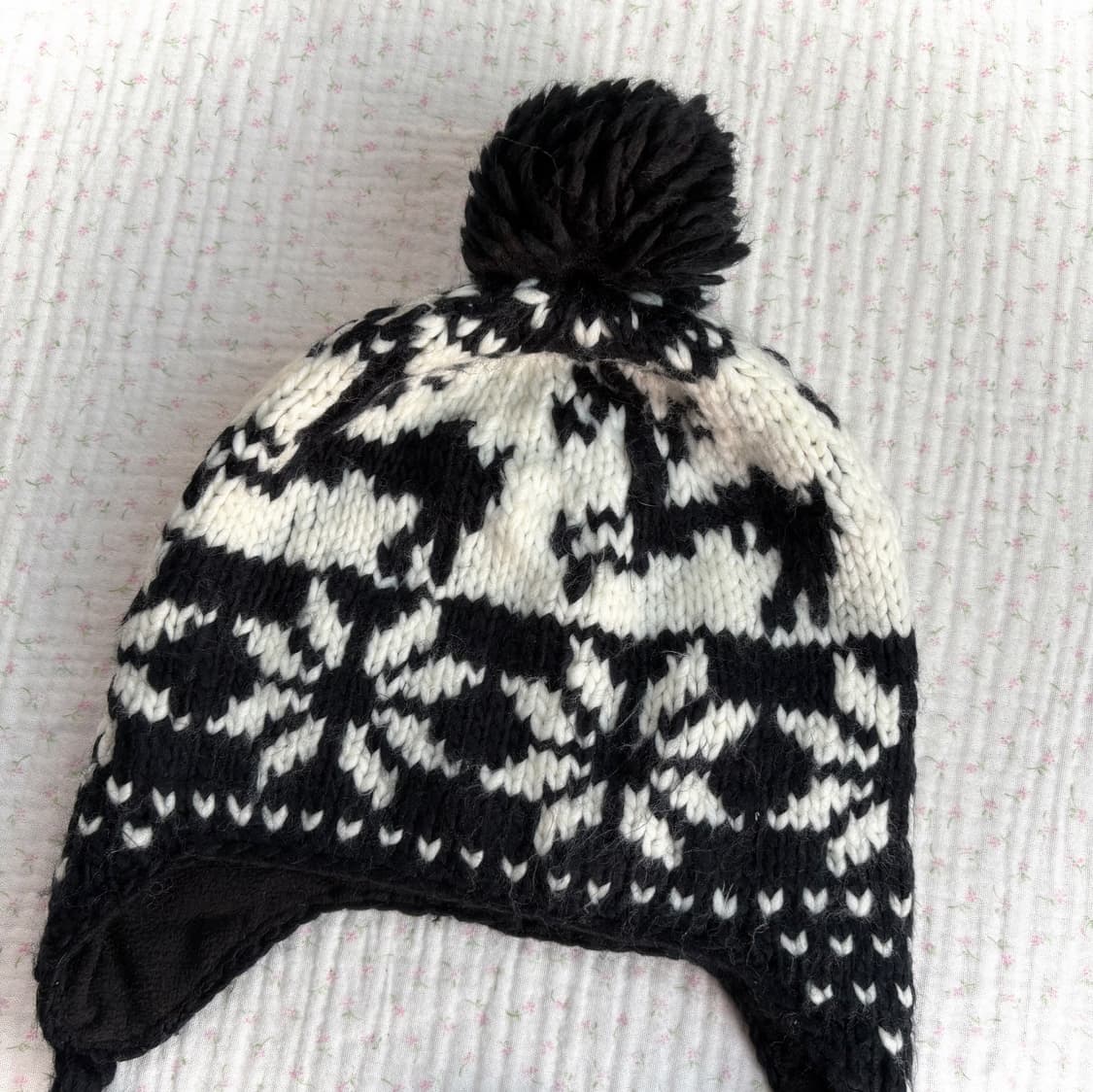 JPN/ 노르딕 이어플랩 비니 폼폼이비니 모리걸이어플랩 모리룩비니 상품이미지2