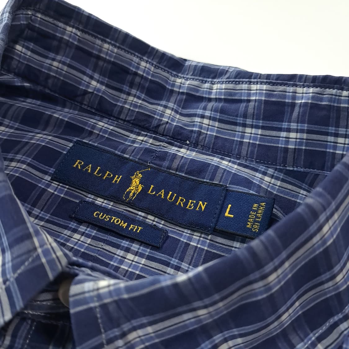 CK281 L 폴로 커스텀핏 스몰타탄체크 네이비 셔츠 남방 상품이미지3