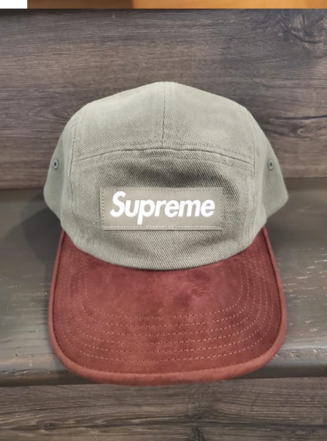 슈프림 스웨이드 바이저 캠프캡 라이트 올리브 - 23SS 상품이미지2