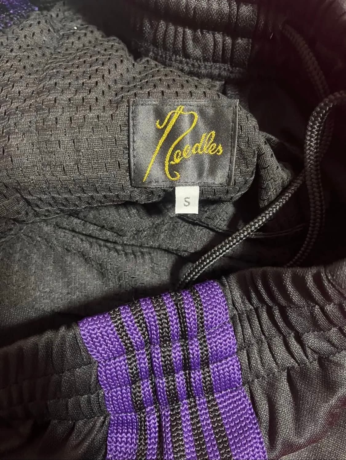 Needles 히자델 팬츠 블랙×퍼플 신품 상품이미지6