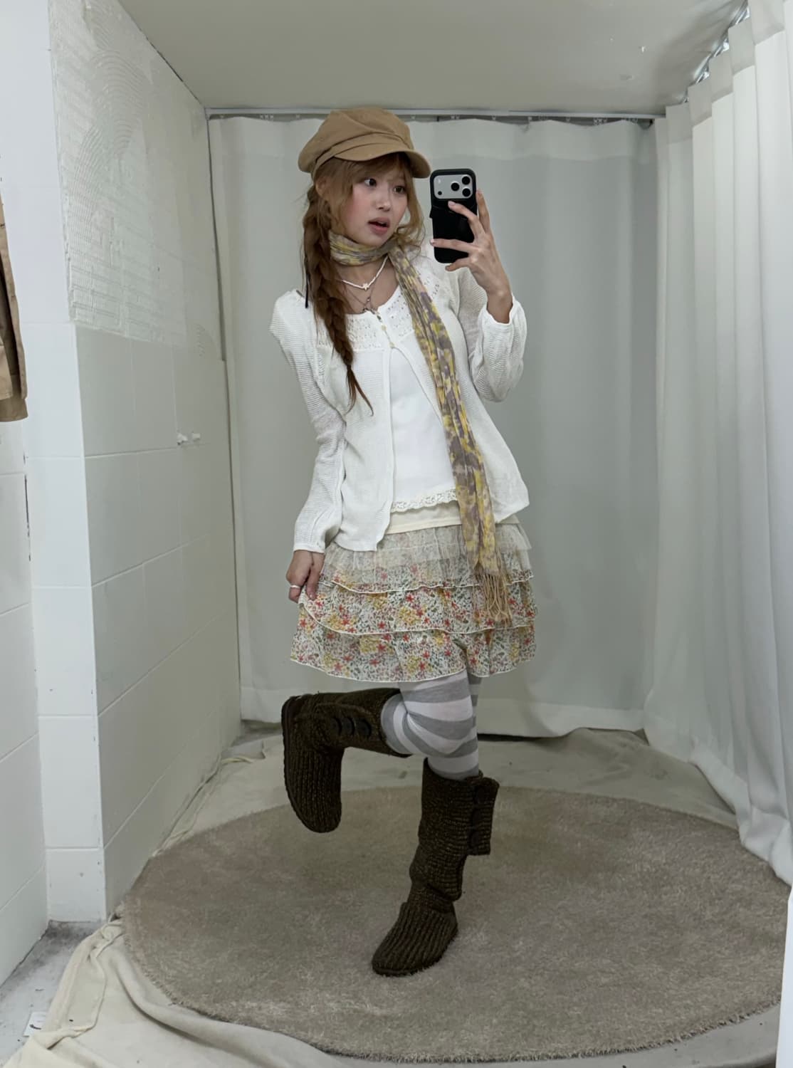 베이지 화이트 페어리 니혼진 코디세트 상품이미지2