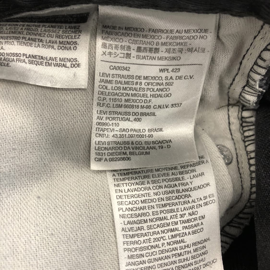 리바이스 505 스트레이트 블랙 데님진 29 인치 상품이미지4