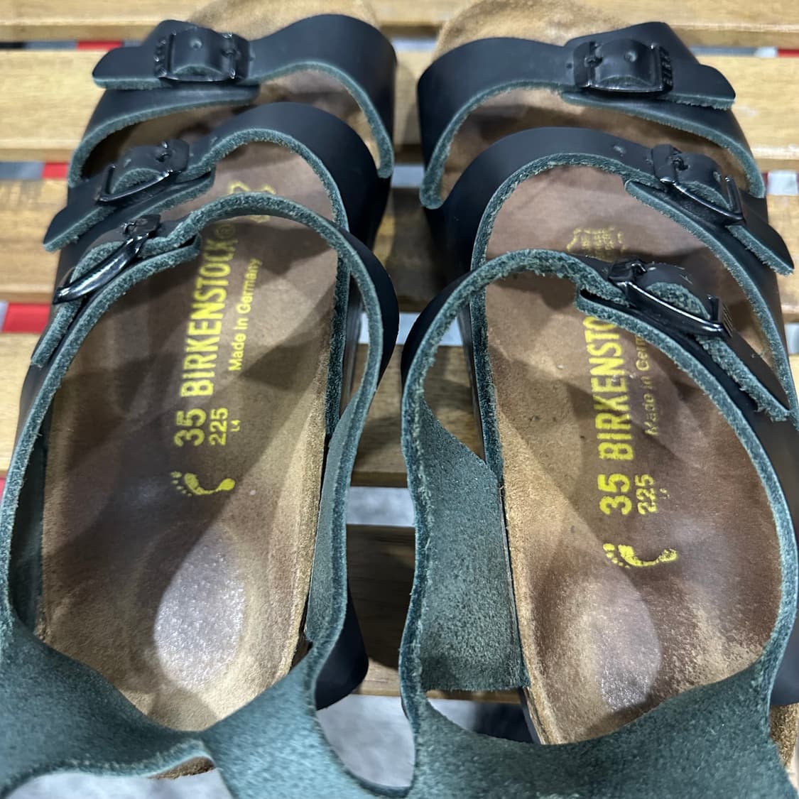 225) 버켄스탁 샌들 여성 여자 샌들 아테네 블랙 레더  상품이미지6