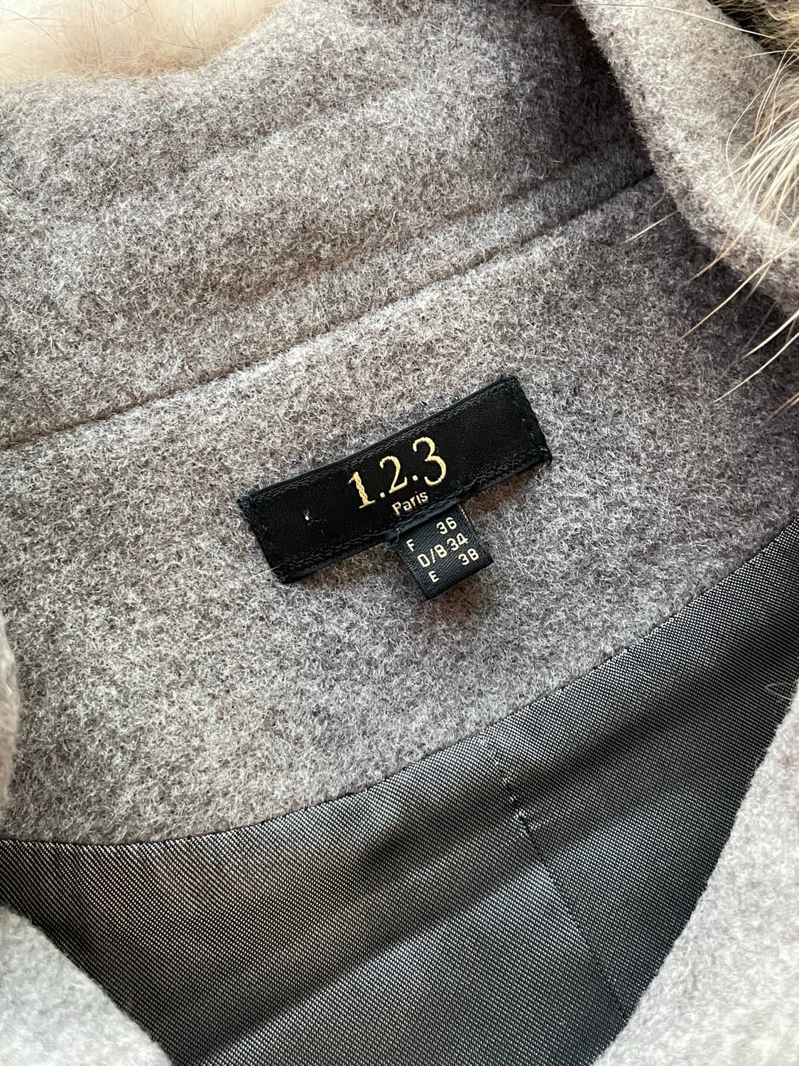 맨션 123 Maison 123 캐시미어 라쿤 퍼 코트 자켓 상품이미지3