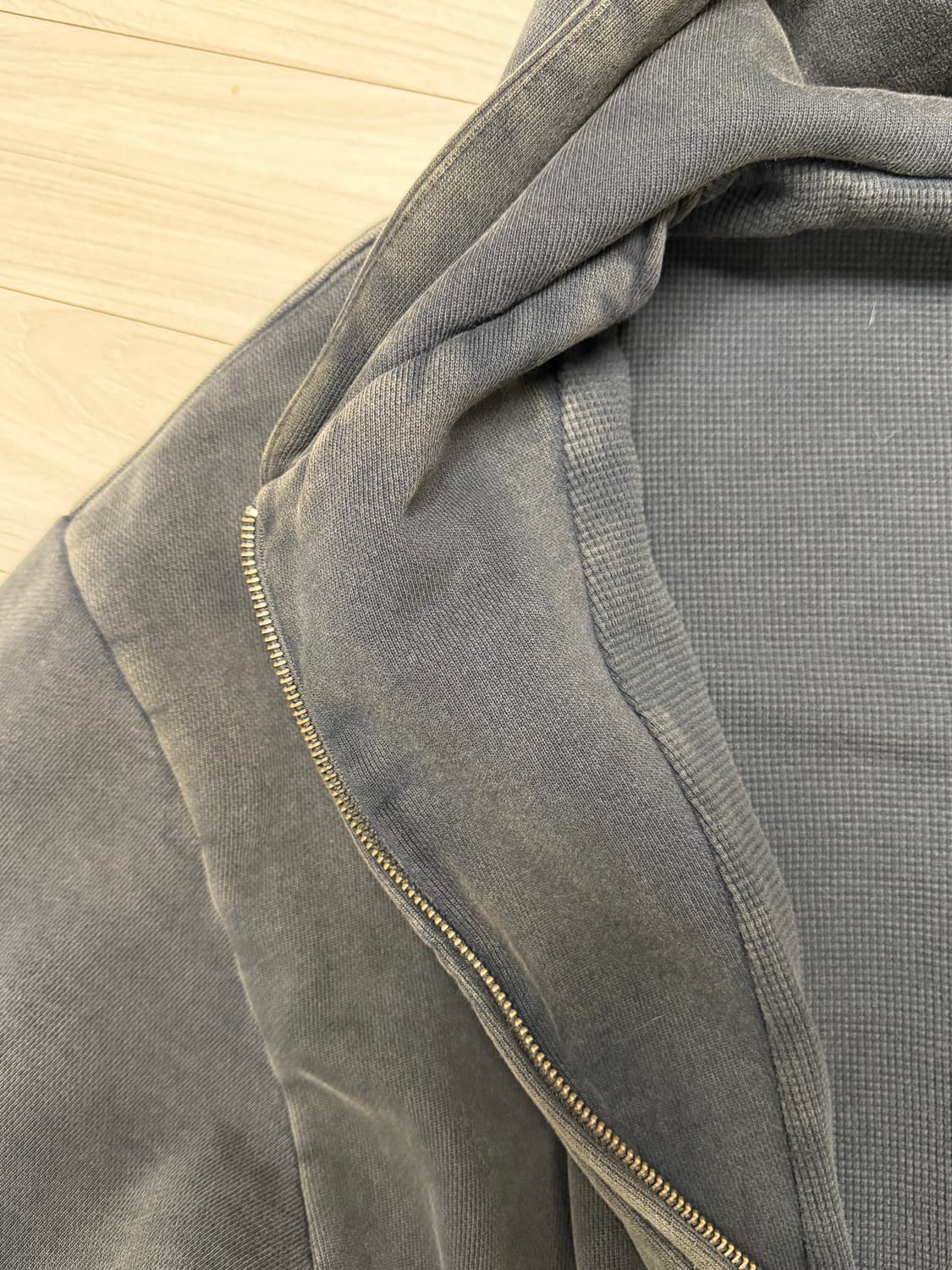 (개급처) 엔타이어스튜디오 써멀 후드집업 25fw M 워시드블랙 상품이미지10