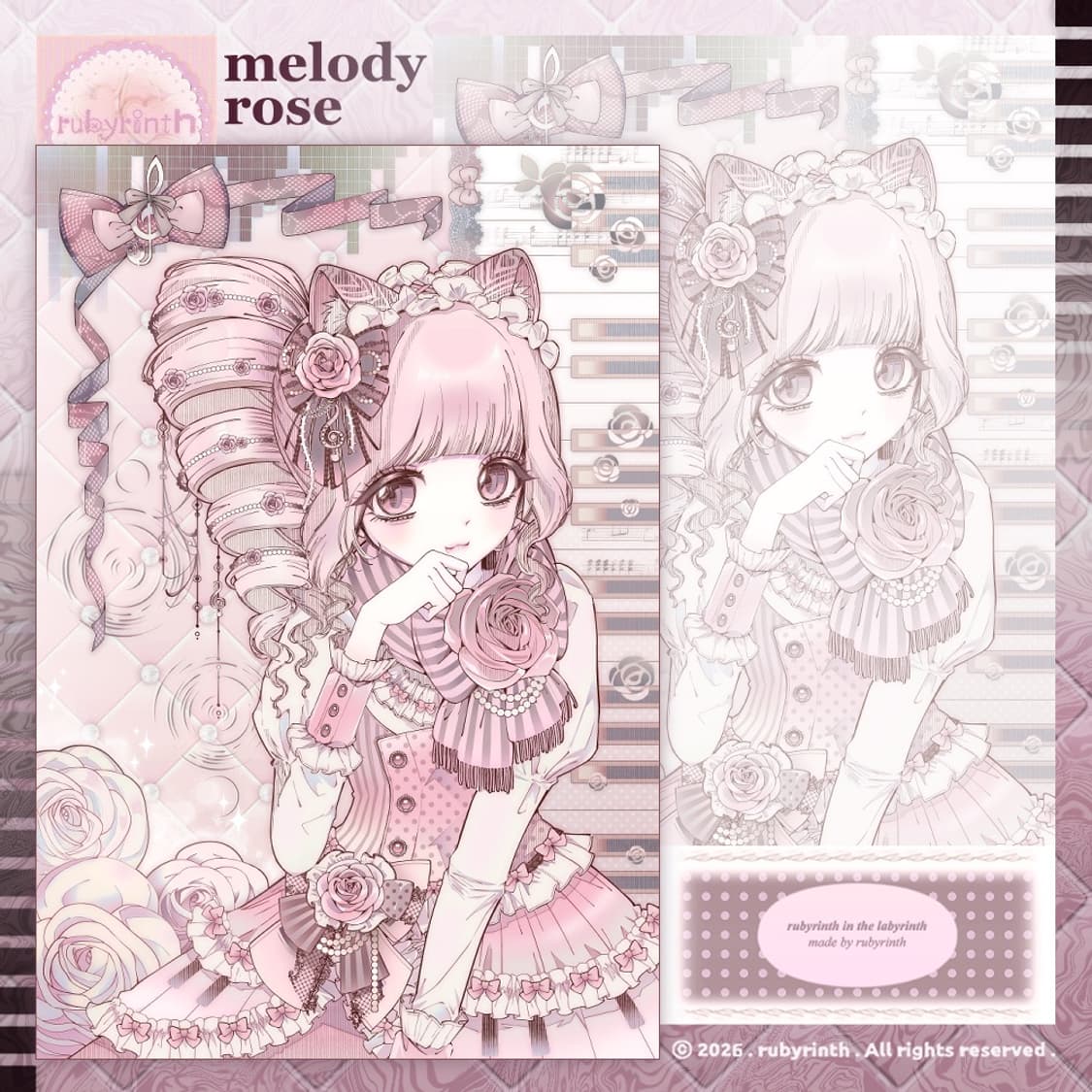 [rubyrinth] 멜로디 로즈 엽서 상품이미지1