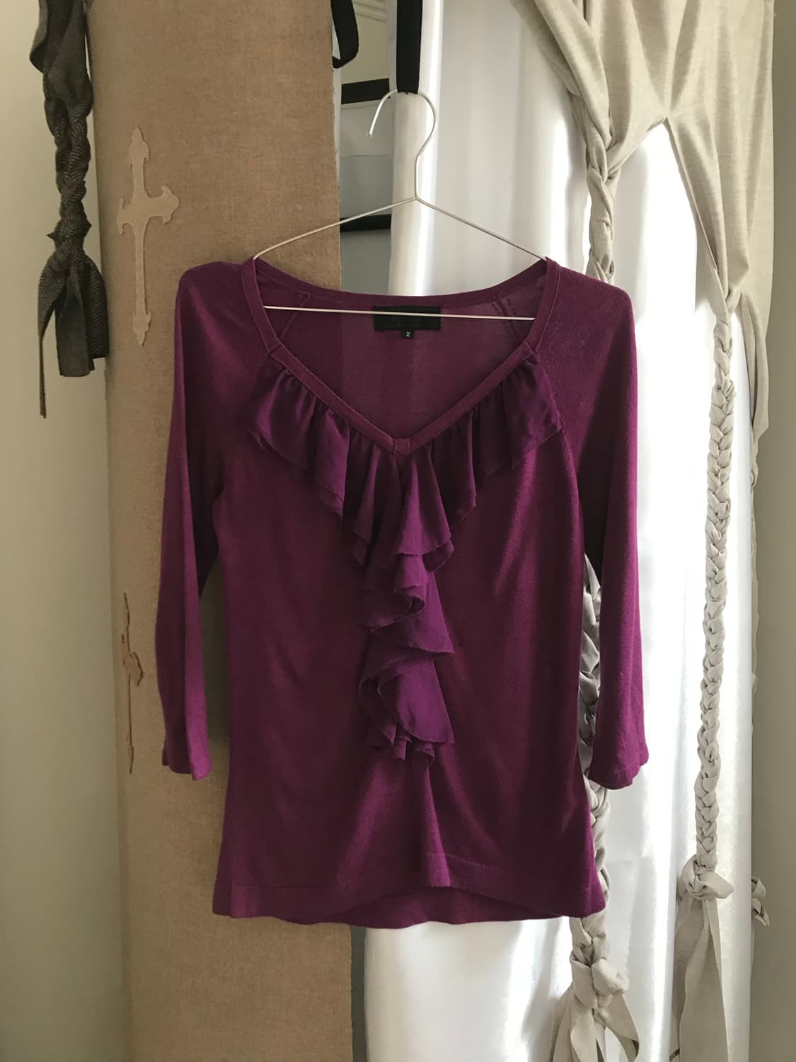 vintage purlpe frill top 상품이미지4