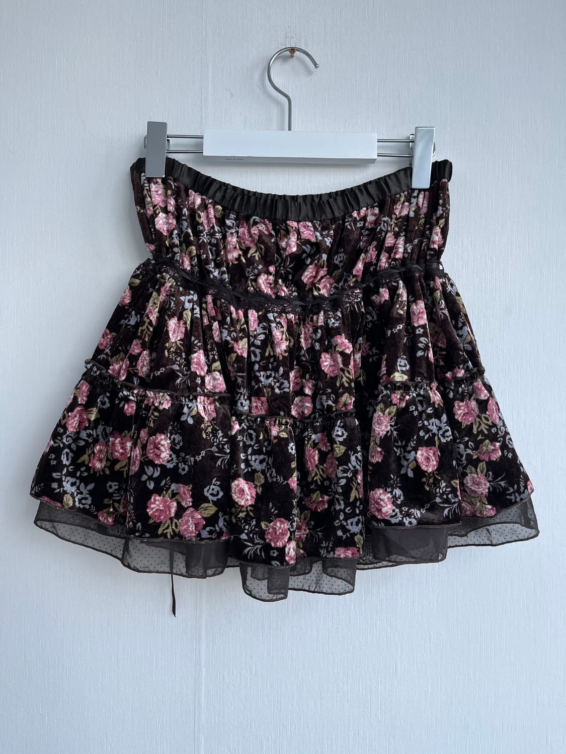 CHARMBERRYTIC 벨벳 스커트 상품이미지4