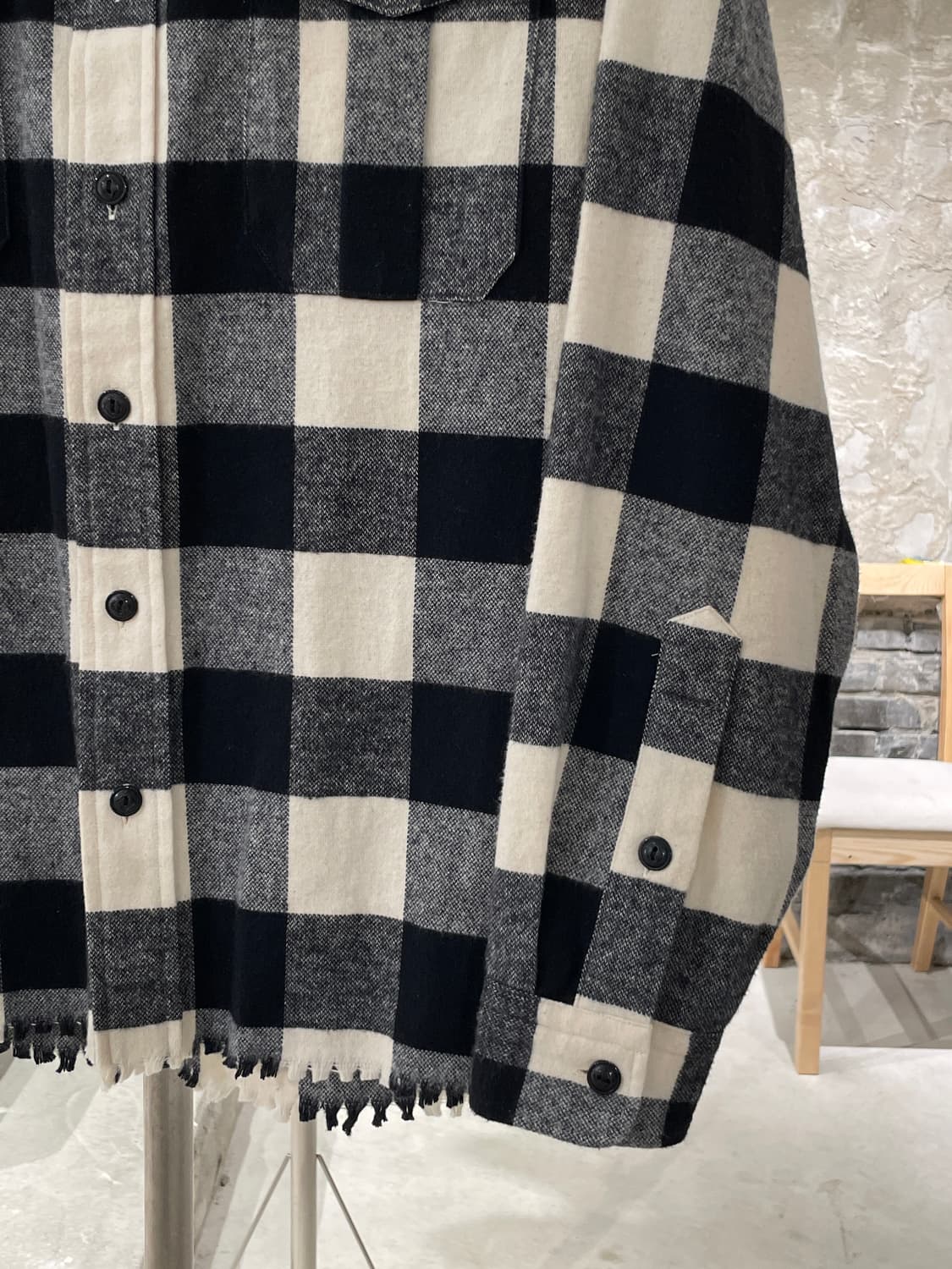 폴로 랄프로렌 트윈 포켓 햄 커팅 체크 셔츠 상품이미지5