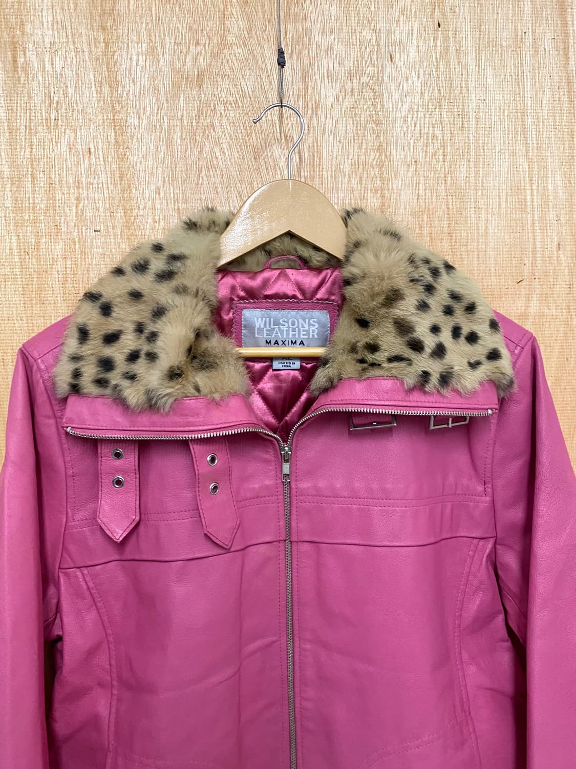 WILSON LEATHER fur leather jacket 레오파드 퍼 상품이미지3