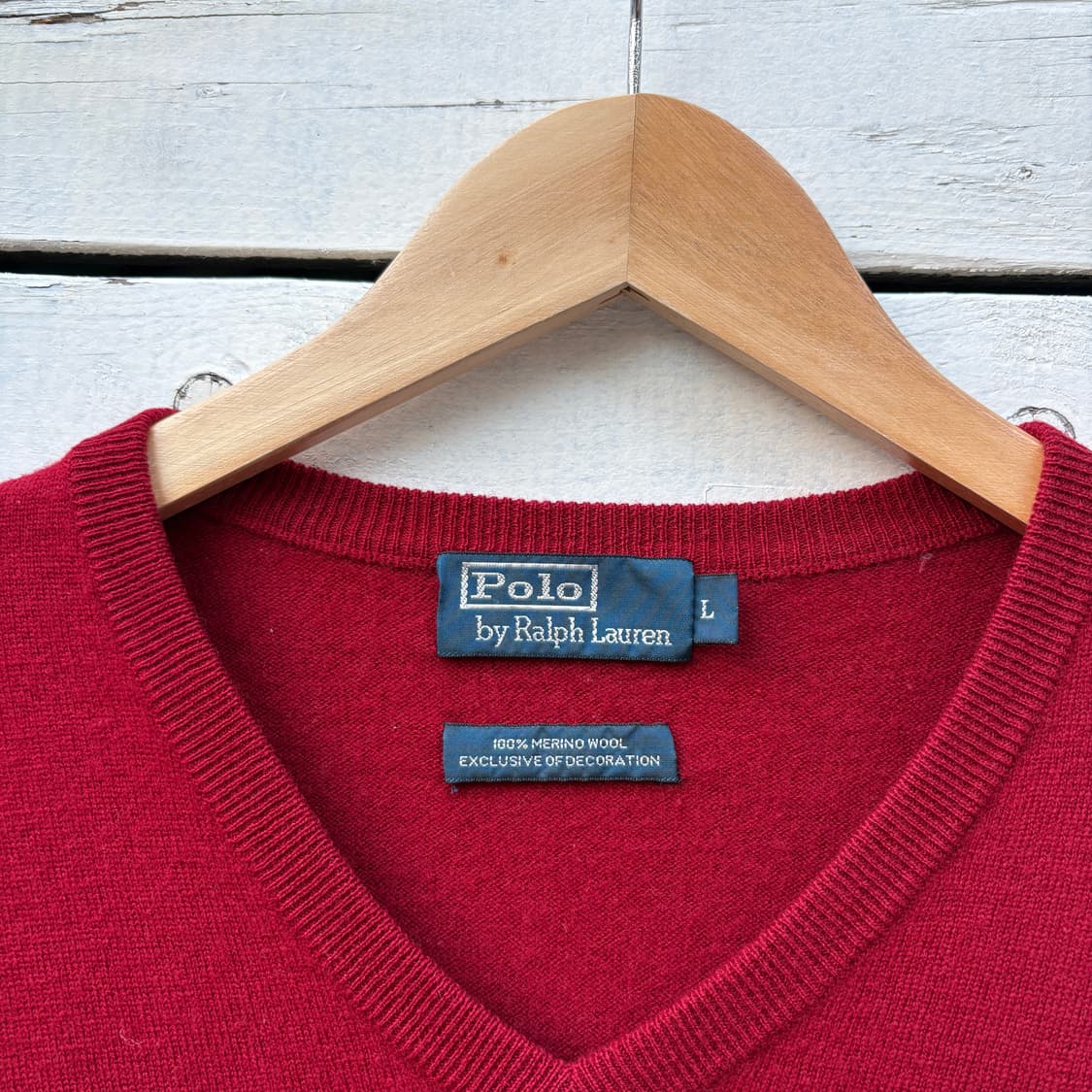 Polo 폴로 울 브이넥 니트 상품이미지3