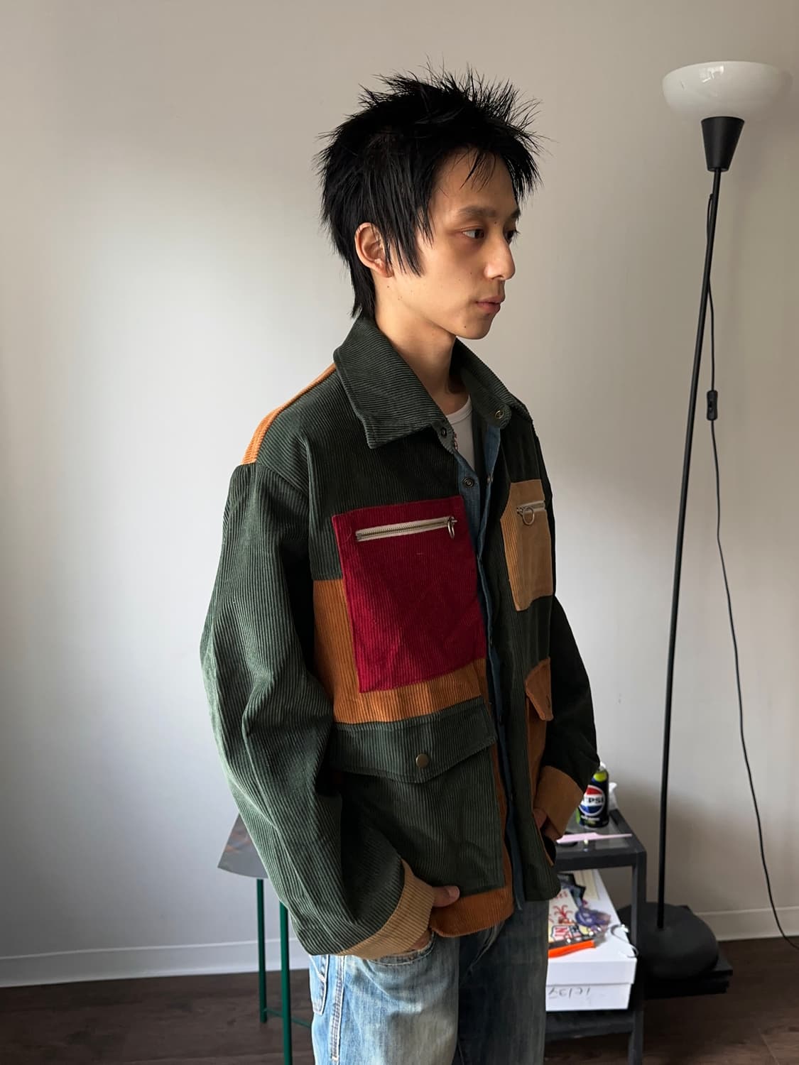 Quietest 컬러 블록 코듀로이 자켓 상품이미지3