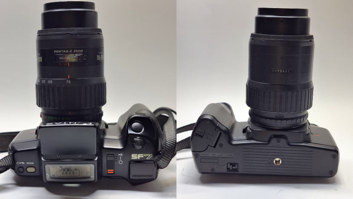 빈티지 필름카메라 풀세트/펜탁스 SF7 70-200mm 렌즈 스트랩 가방 상품이미지4