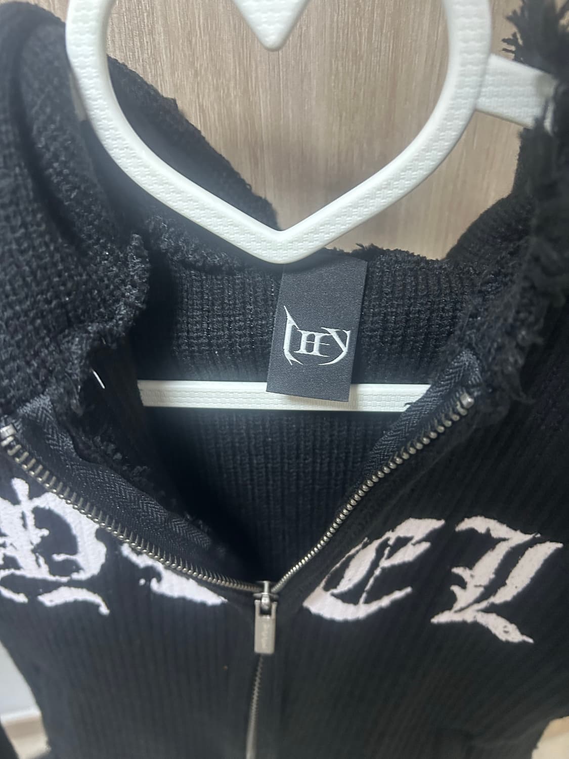 Yeel(leey) 니트 후드 집업 상품이미지5