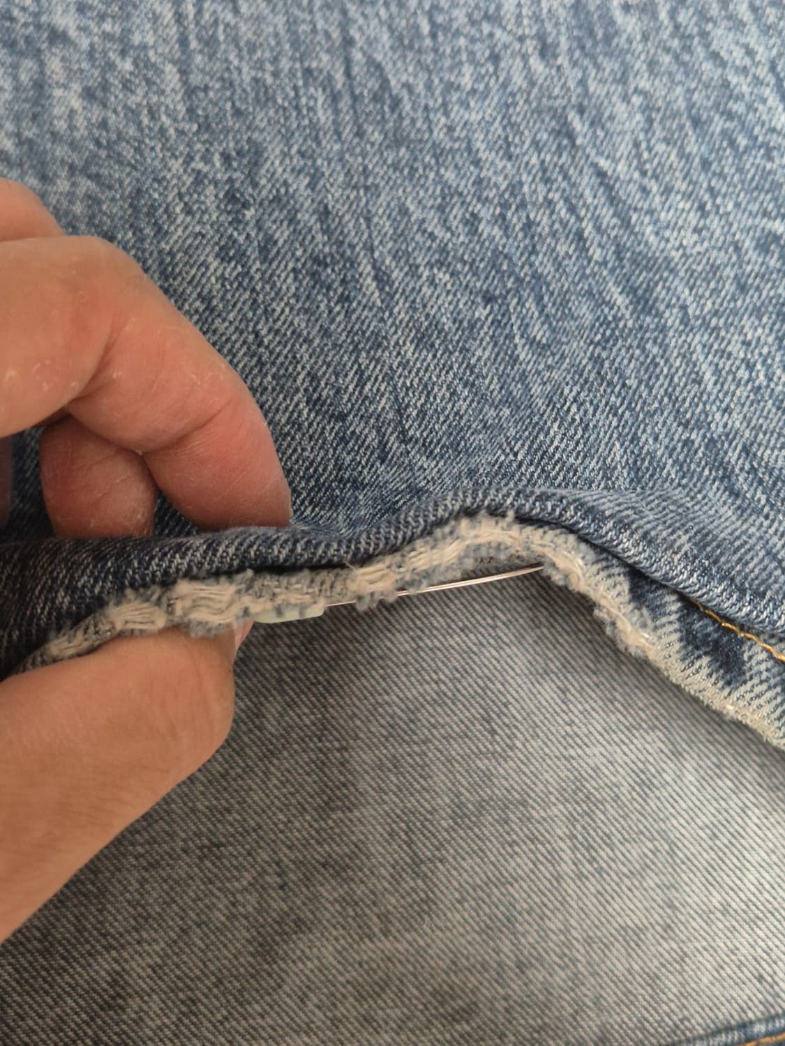 해칭룸 커브드 진 워시드 블루 2사이즈 상품이미지3