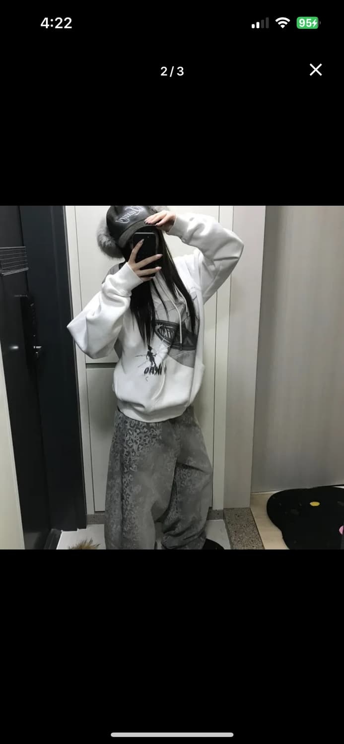 Ootj 그레이 레오파드 호피 팬츠 상품이미지1