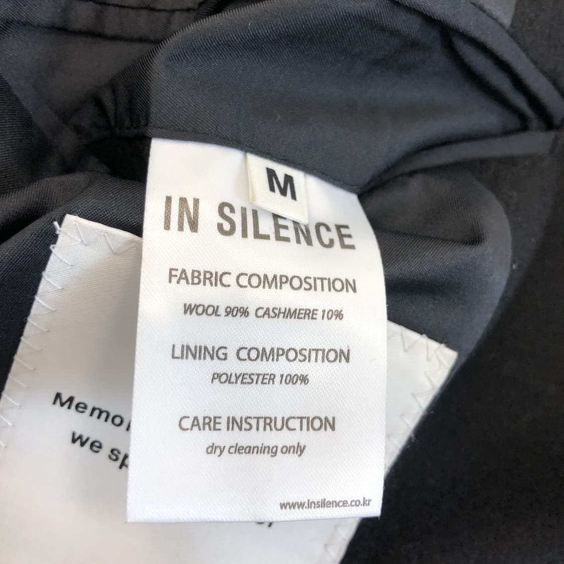 인사일런스 캐시미어 울코트 M 블랙  상품이미지7
