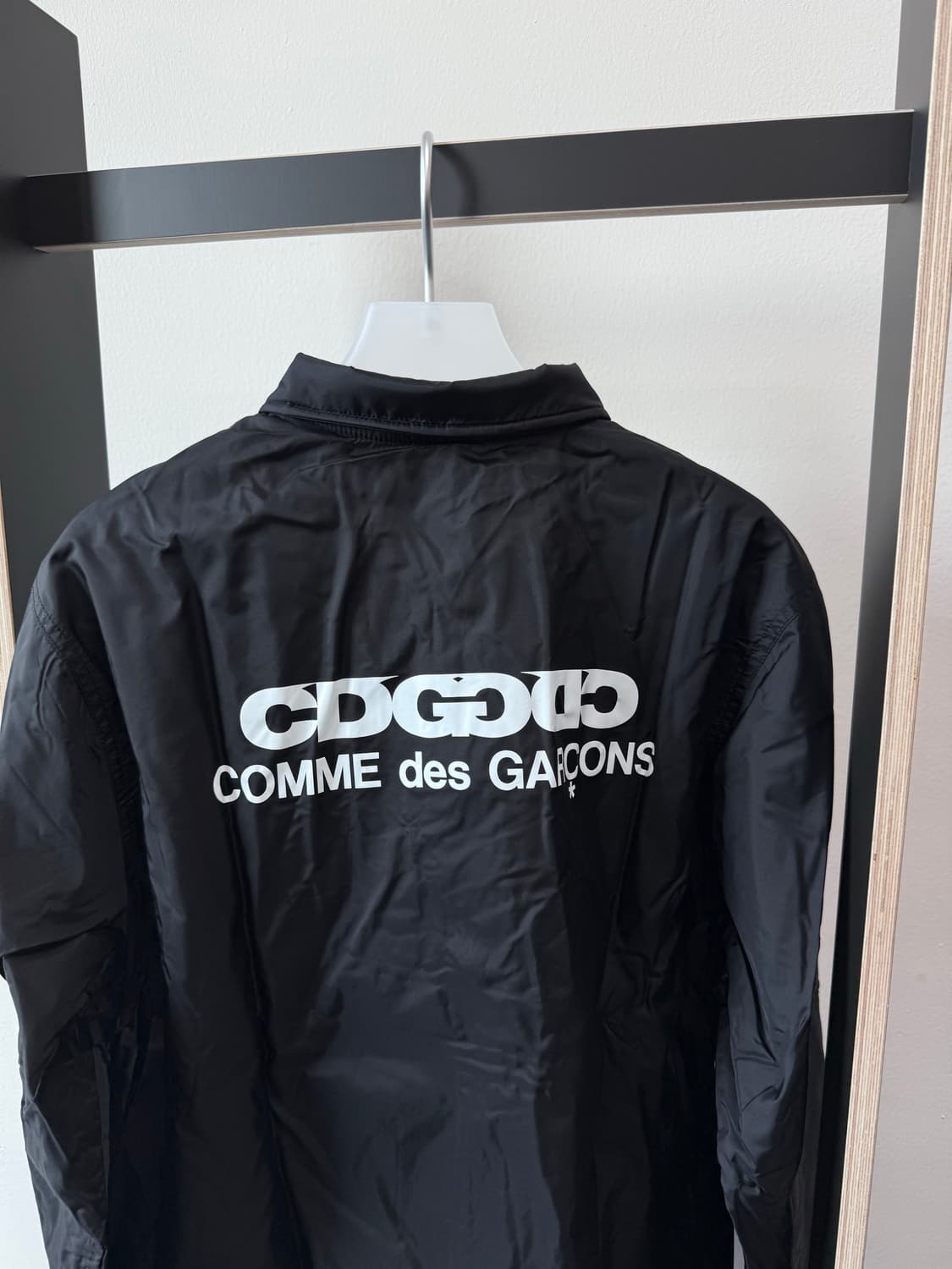 꼼데가르송 CDG 더블 로고 코치 자켓 블랙 상품이미지2