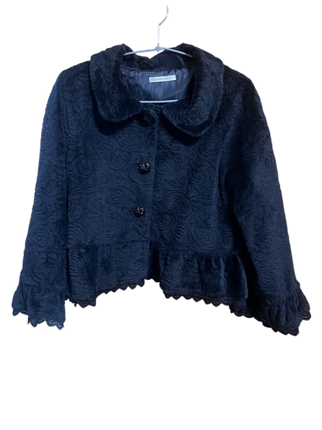 액시즈팜 레이스 트리밍 케이프 자켓 상품이미지2