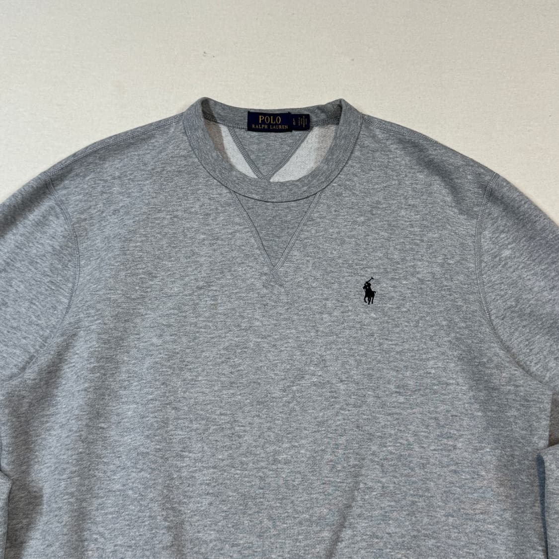 L) 폴로 랄프로렌 맨투맨 멜란지 그레이 상품이미지3
