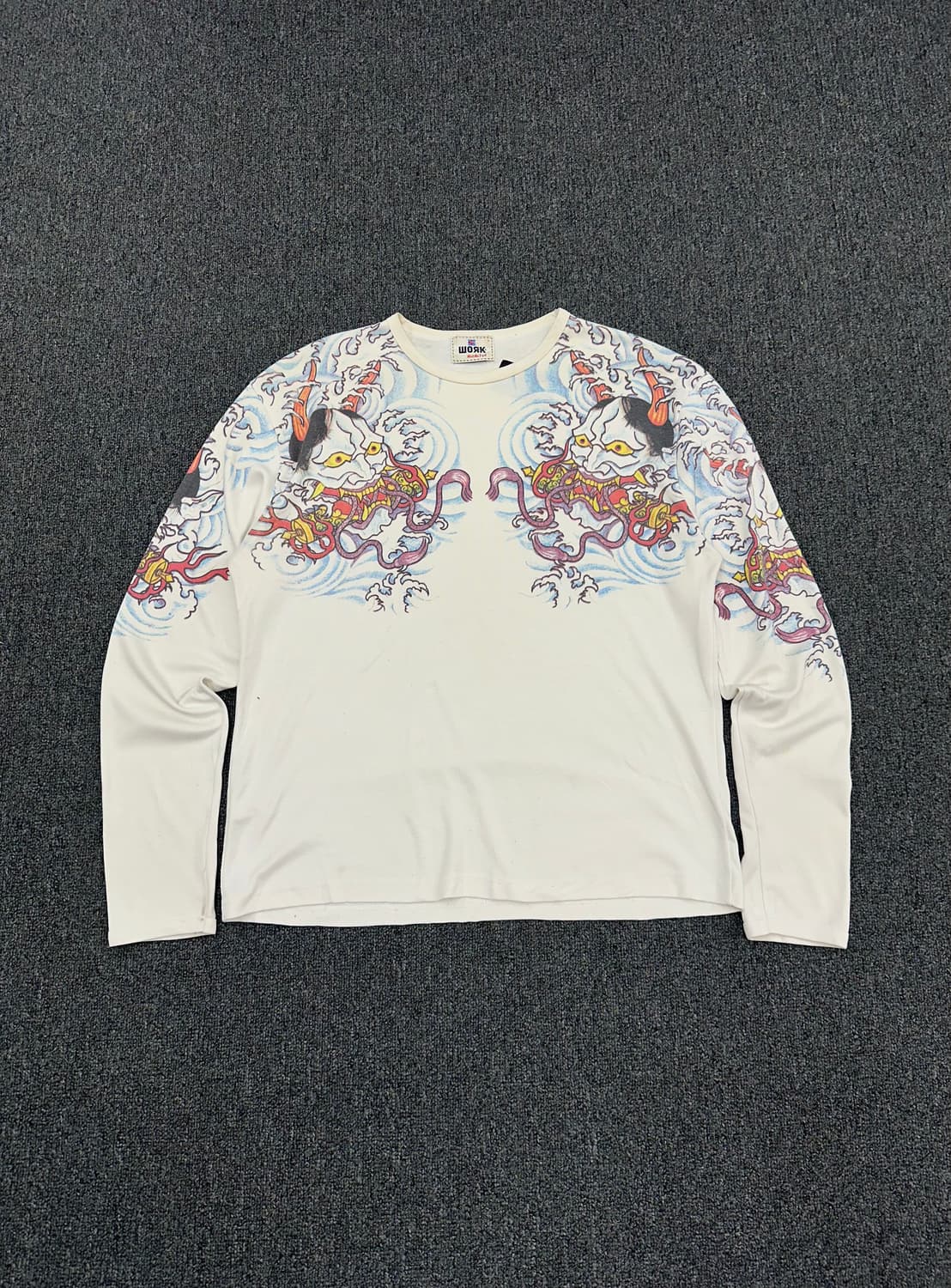 L)Japanese vintage 풍신뇌신도 그래픽 롱슬리브 상품이미지1
