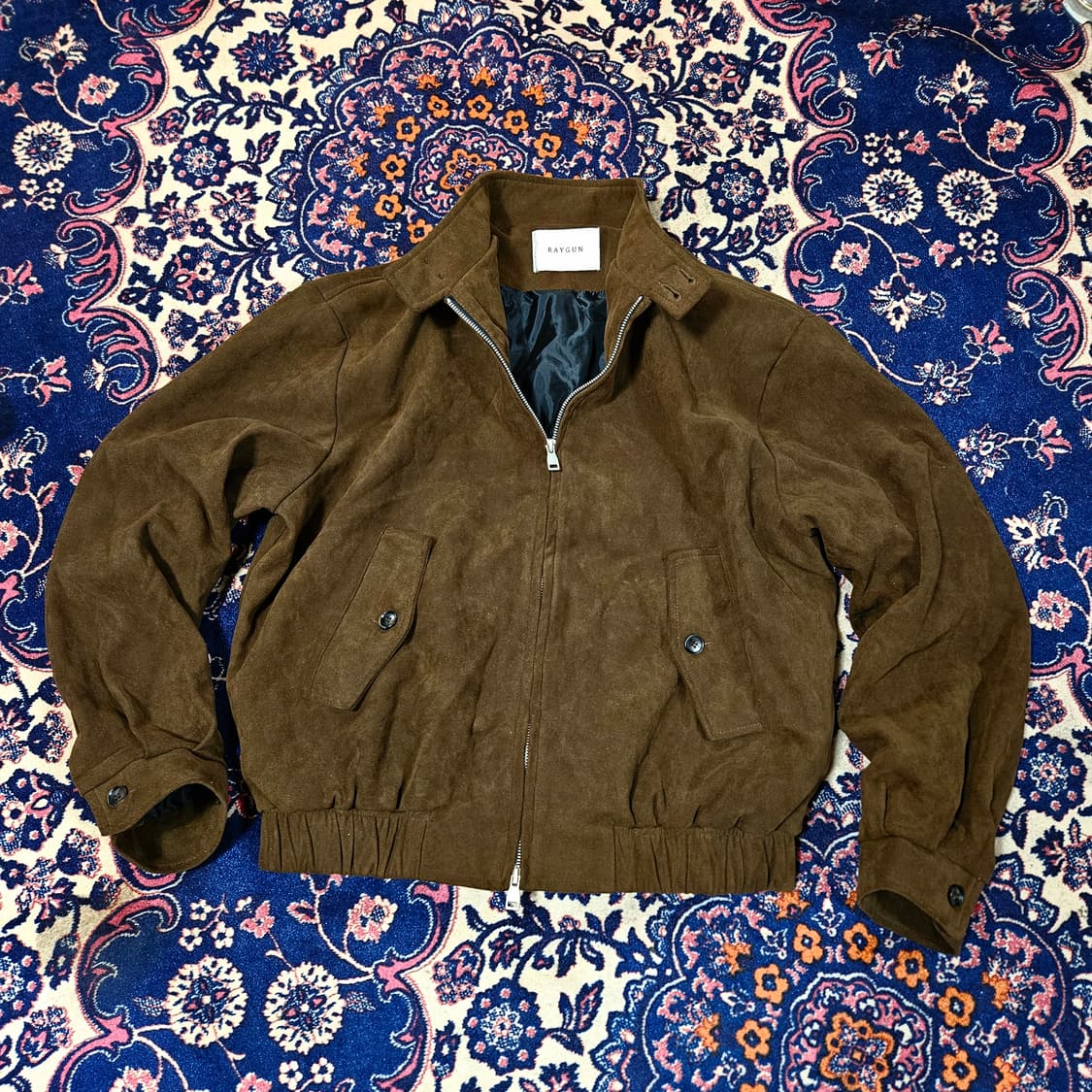 레이건(RAYGUN) 스웨이드 헤링턴 투웨이 집업 자켓 Free 상품이미지1