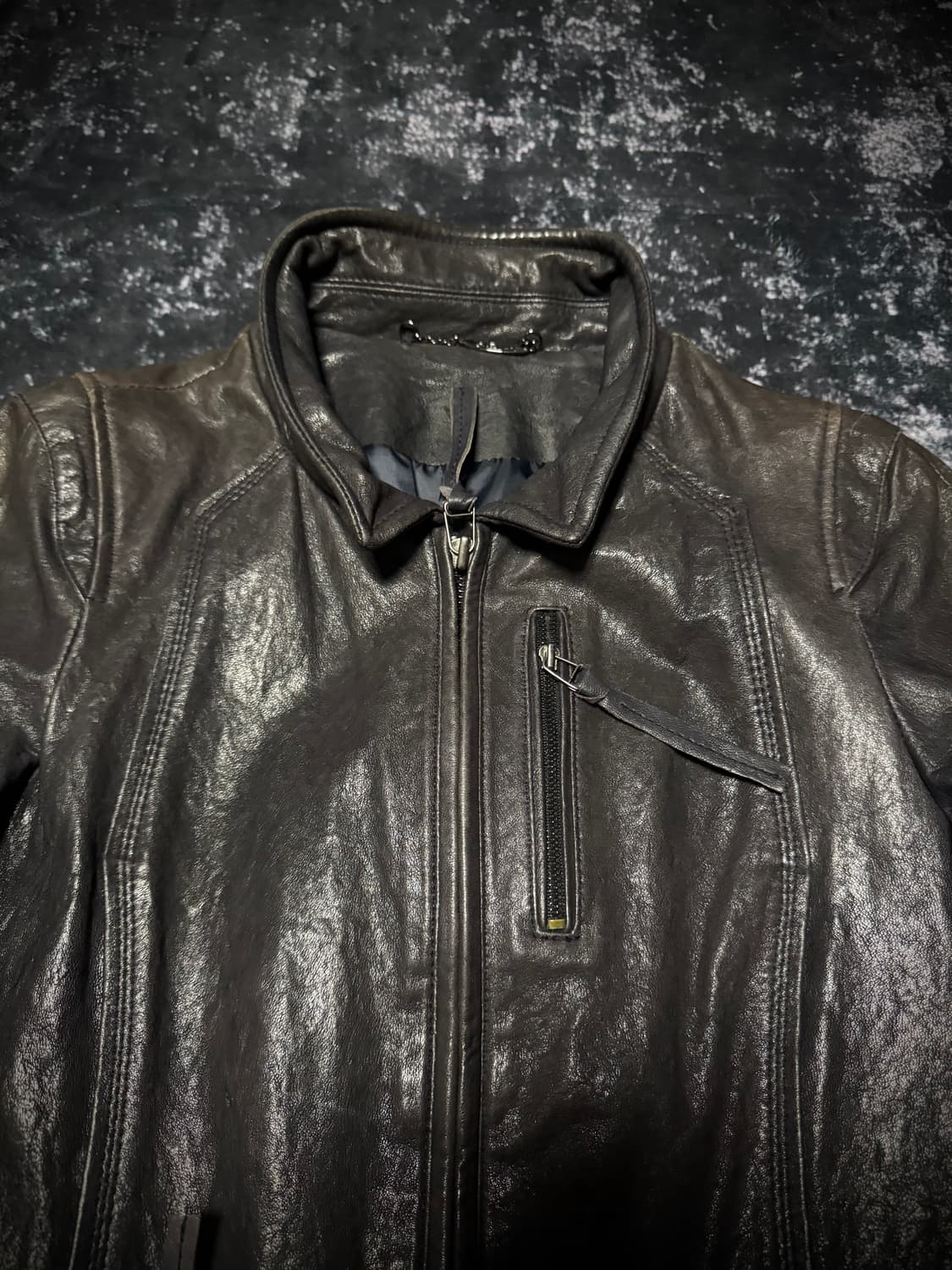 00s Mode Shadow Fit Leather Jacket 상품이미지2