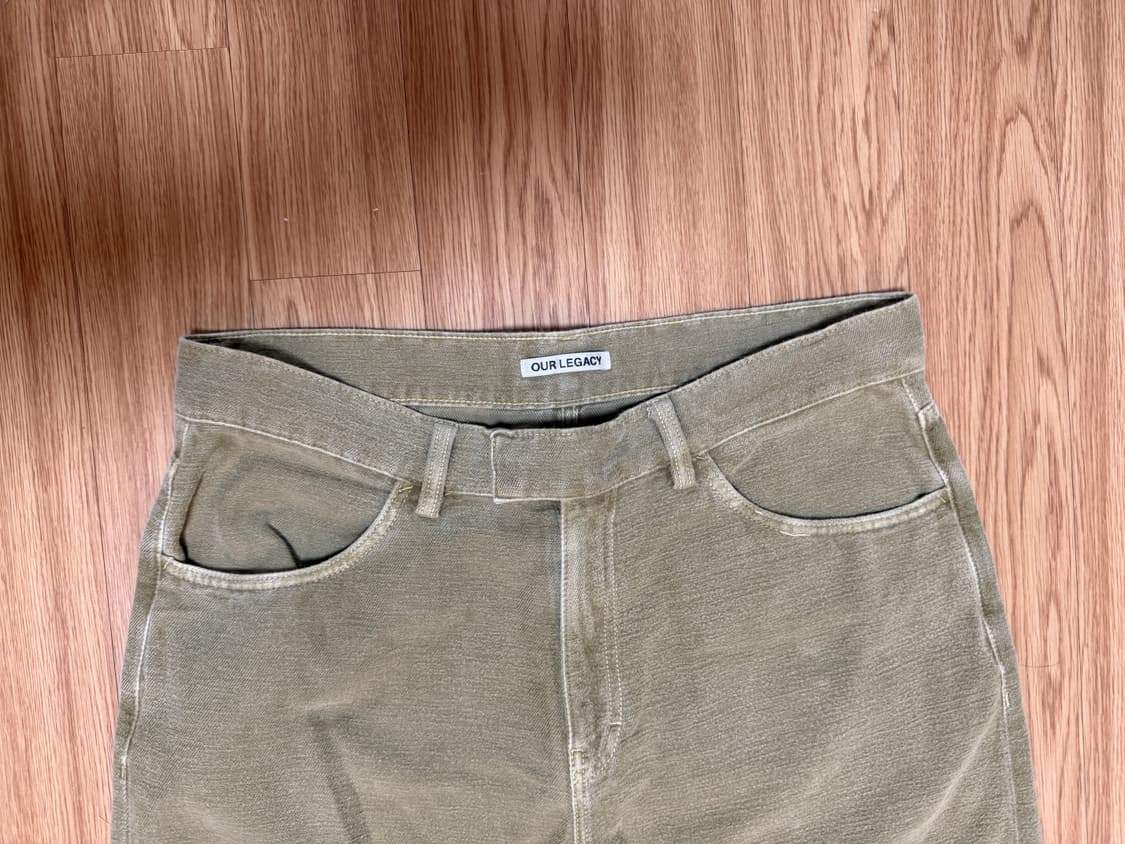 [정품]아워레가시 포멀 컷 카키 바지 48 사이즈 상품이미지2