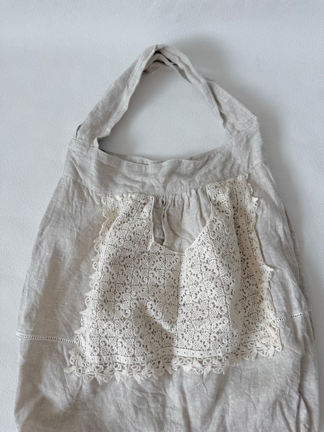 Pre owned 린넨 숄더백 상품이미지3