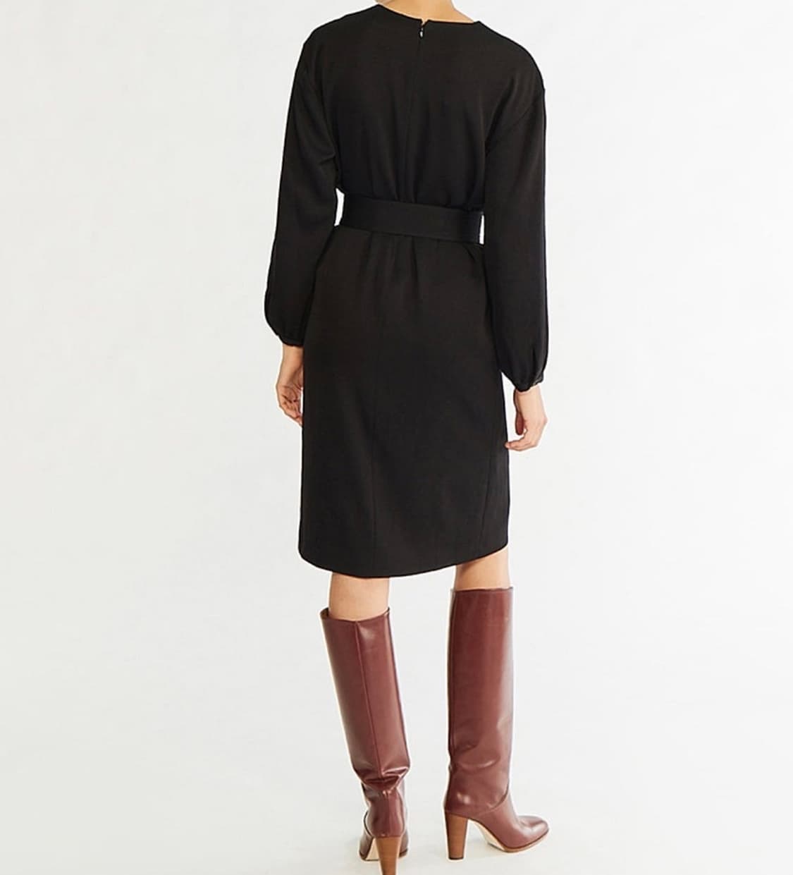 55 텍달린 새상품 바네사브루노 정가70만원 랩스타일 블랙 긴팔 원피스 상품이미지2