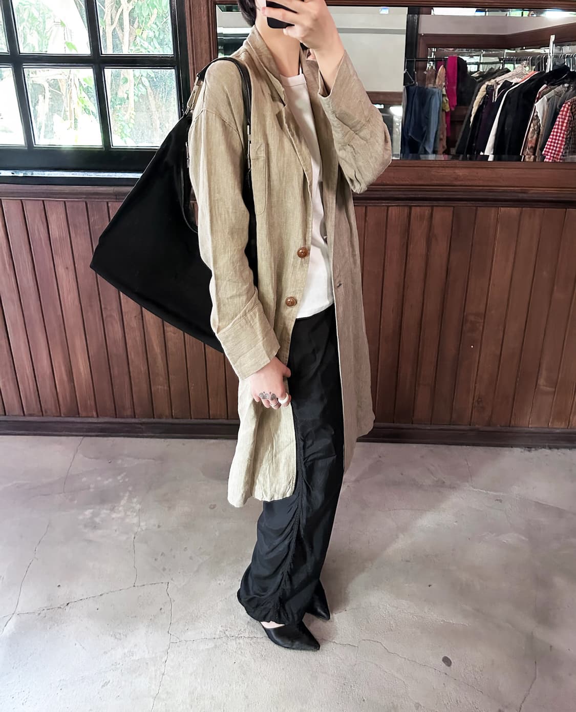 SUNVALLEY linen long coat 상품이미지2