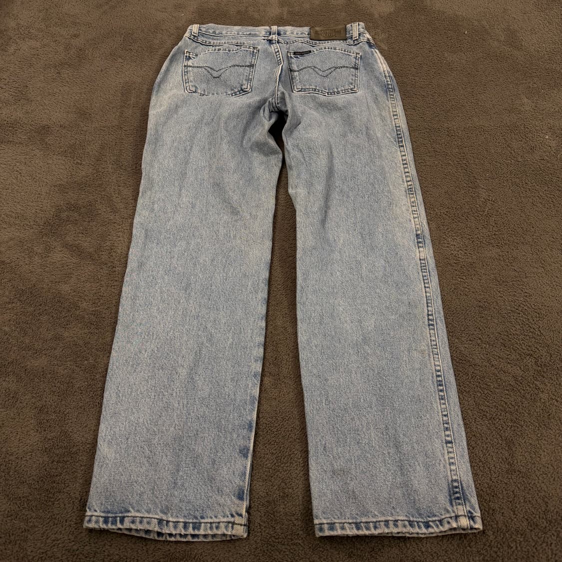 [ 정품 ] 할리데이비슨 빈티지 가죽 패치 로고 데님 연청바지 상품이미지3