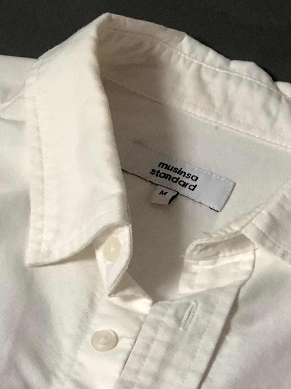 M) 무신사 오버핏 셔츠 (화이트) 상품이미지5