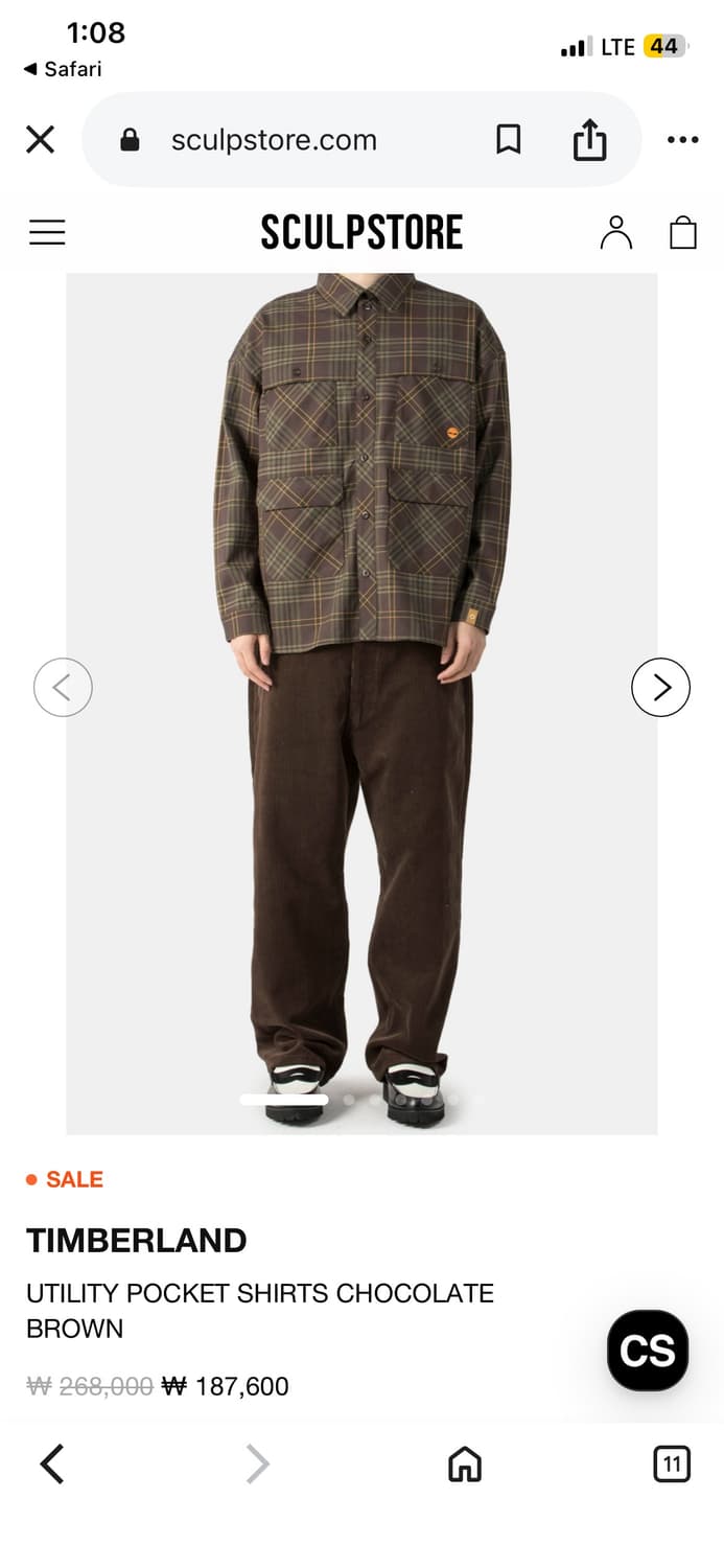 팀버랜드 유틸리티 포켓 체크셔츠 상품이미지7