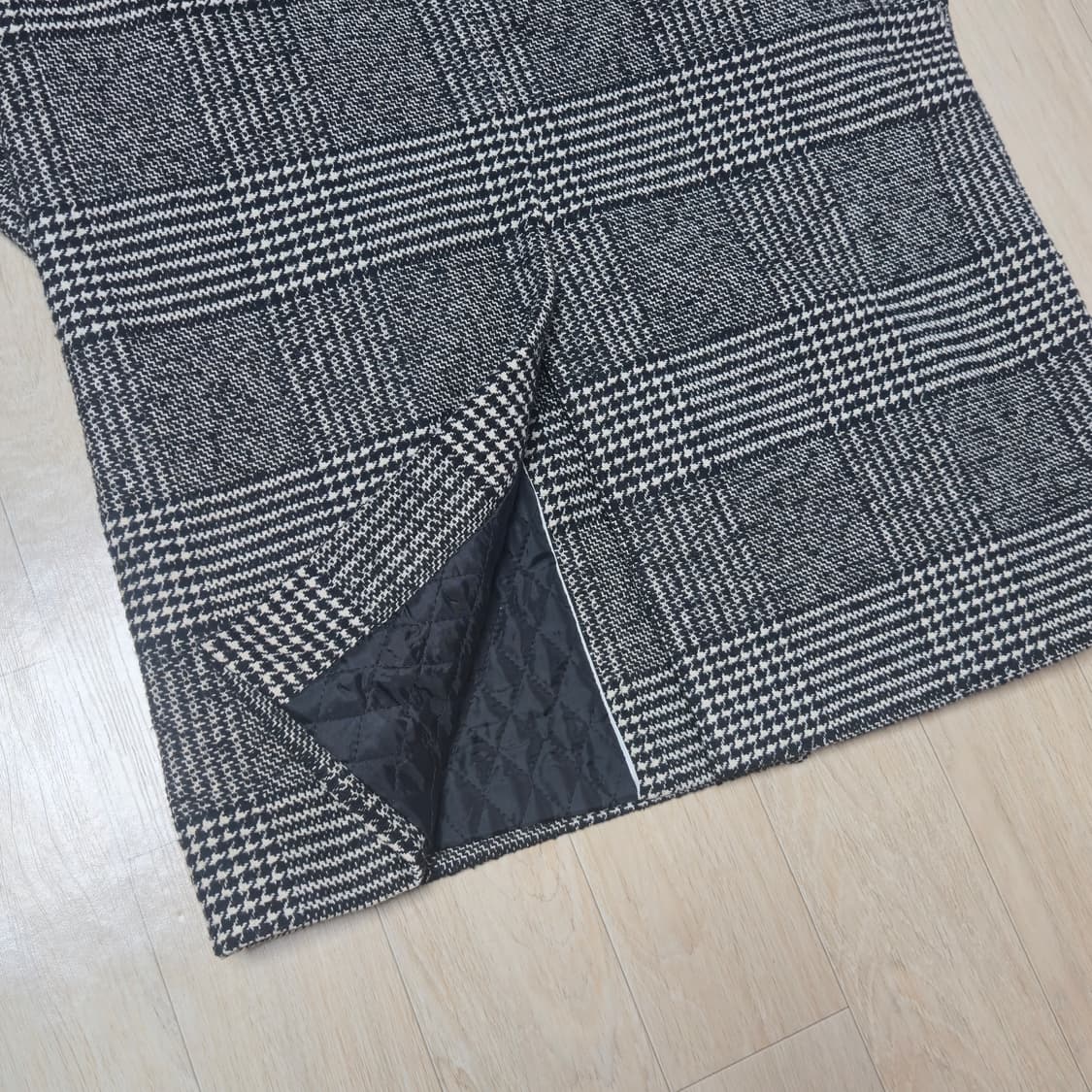 M) 앤더슨벨 울혼방 글렌체크 코트 상품이미지6