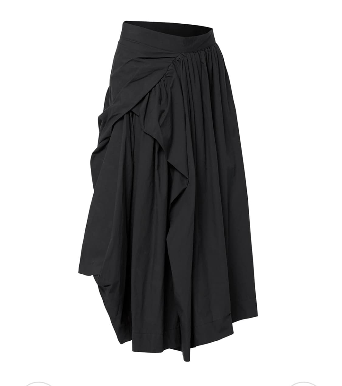 Asymmetrical Draped Layered Long Skirt 상품이미지1