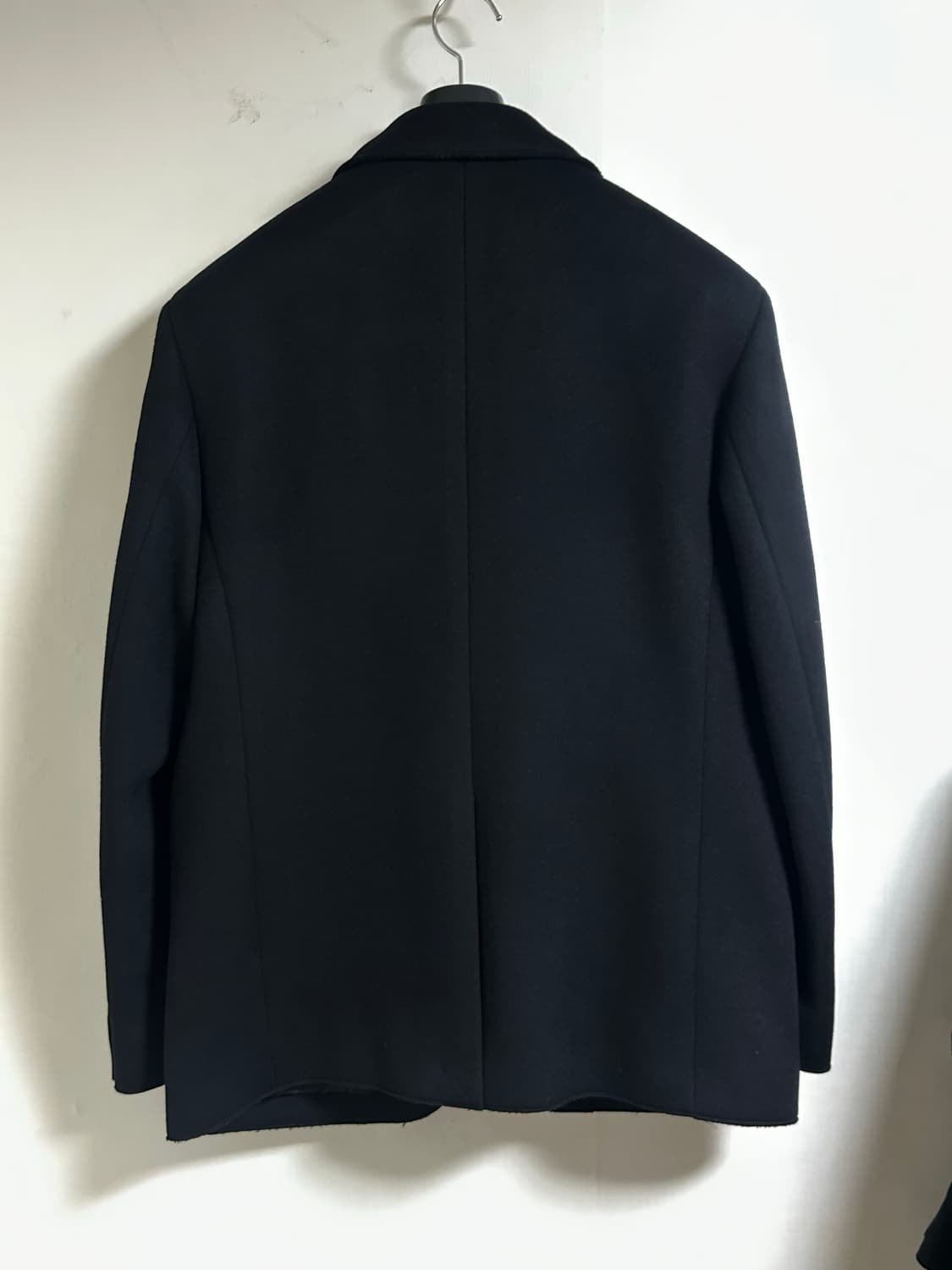 새상품 수수료X)토니웩 울 캐시 하프 코트 커팅 블레이저/L/블랙 상품이미지2